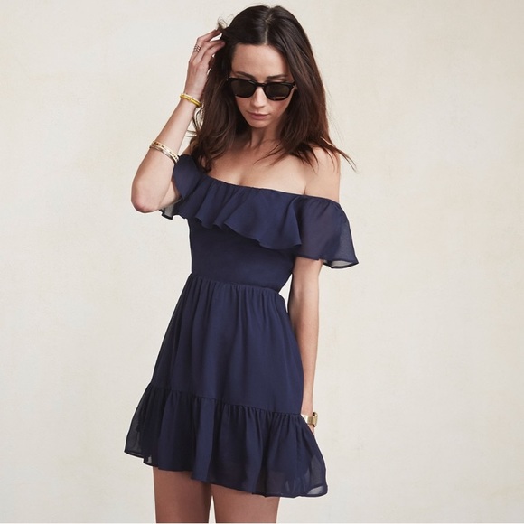 REFORMATION | Bonnie Off Shoulder Dress - Picture 1 of 8